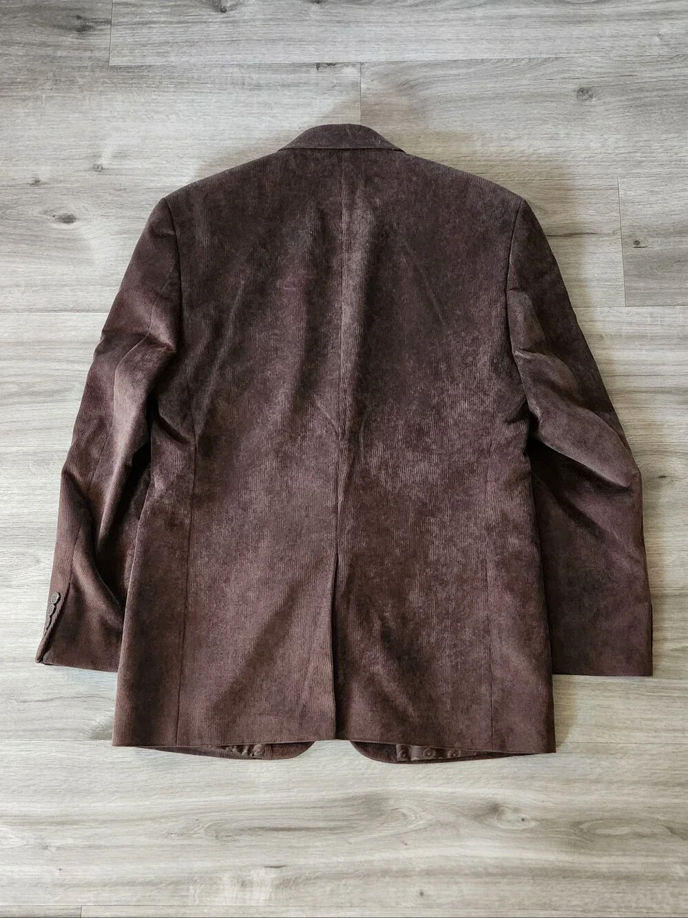CHAPS Corduroy Blazer Men 40R Brown Sport Coat Jacket Paisley Lined